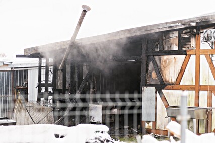 Pożar w barze pod mostem