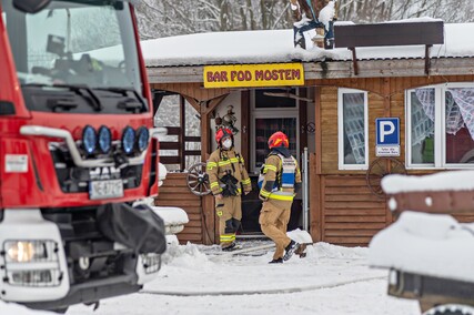 Pożar w barze pod mostem