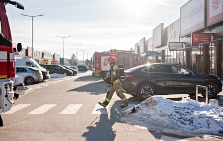 Pożar w centrum handlowym