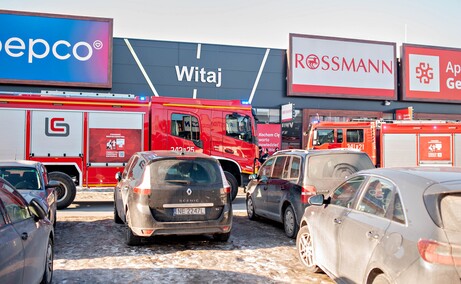 Pożar w centrum handlowym