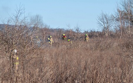Pożar traw przy Wschodniej