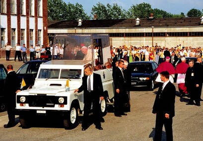 Papież na lotnisku (w obiektywie Henryka Myślińskiego)