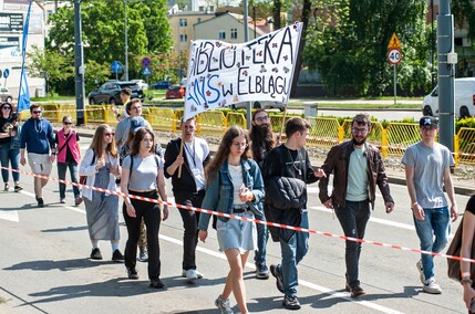 Studenci z kluczami miasta