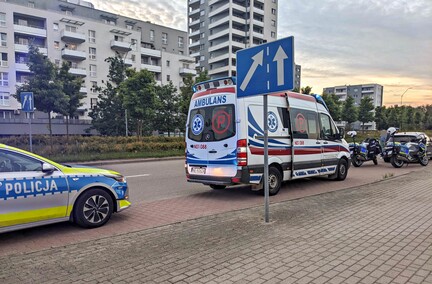 Potrącenie rowerzystki