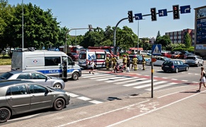 Potrącenie motorowerzysty