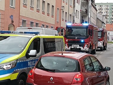 Z sieci ulatniał się gaz. Wjazd na Słoneczną zamknięty