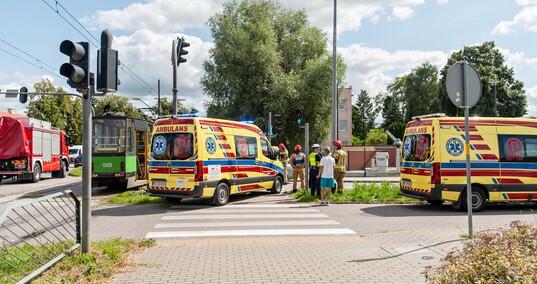 Kolizja z tramwajem na Grunwaldzkiej