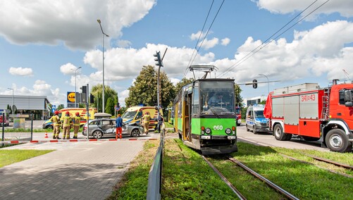 Kolizja z tramwajem na Grunwaldzkiej