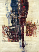 Bursztyn z tryptyku Minerały_batik wymiary 164 x 180 cm Elbląg 2009. Praca była eksponowana na wystawach w Manhattan Gallery Nowy Dziennik w Nowym Jorku, USA 2010 rok i w Kulturzentrums Gzhel w Wiedniu, Austria 2013
