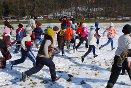 Urokliwa Bażantarnia nie przestraszyła śniegiem i mrozem (biegi przełajowe)