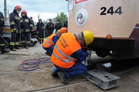 Zderzyły się dwa tramwaje. To tylko ćwiczenia