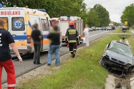 Wypadek w Kazimierzowie. Są ranni.