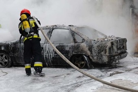 Pożar w Karczowiskach Górnych