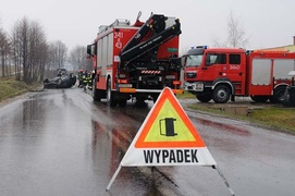 Volkswagenem dachował na Łęczyckiej