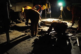 Nocny remont torowiska