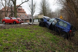 Wypadek na Kościuszki - dwie osoby ranne