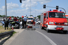 Wypadek na skrzyżowaniu Żuławskiej z obwodnicą