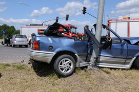 Wypadek na skrzyżowaniu Żuławskiej z obwodnicą