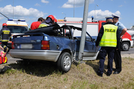 Wypadek na skrzyżowaniu Żuławskiej z obwodnicą