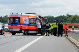 Kolizja trzech pojazdów na \"siódemce\"