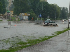 Ulewa nad Elblągiem