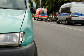 Potrącenie motocyklisty na Robotniczej