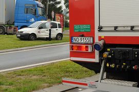 Zderzenie trzech aut w Kazimierzowie