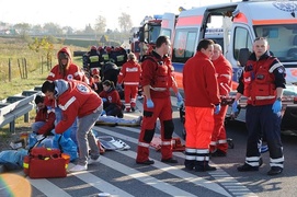 Wypadek autokaru na obwodnicy - ćwiczenia