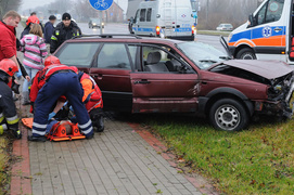 Wypadek w Kazimierzowie:  7-latek w szpitalu