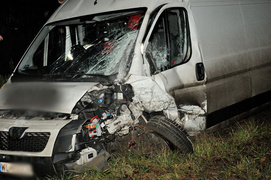 Zderzenie i dachowanie na S22