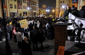 W Elblągu protestowali przeciwko ACTA