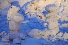 Śniegowe rzeźby w Galerii El