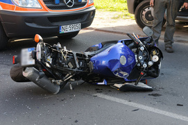 Wypadek na Sienkiewicza: motocyklista w szpitalu