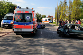 Wypadek na Sienkiewicza: motocyklista w szpitalu