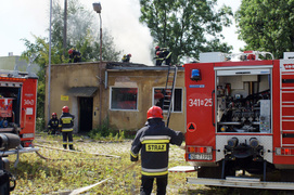 Hetmańska: pożar pustostanu