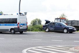 Żuławska-obwodnica: zderzenie dwóch pojazdów