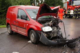 Krasny Las: czołowe zderzenie dwóch pojazdów