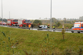 Węzeł Wschód: wypadek - dwie osoby ranne