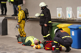 Alarm w browarze. To tylko ćwiczenia