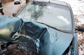 Uwaga, ślisko! Wypadek koło Łęcza