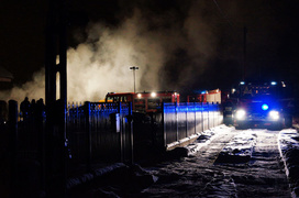 Pożar w Raczkach Elbląskich