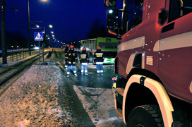 Pożar autobusu na Ogólnej