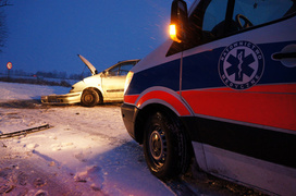 Wypadek koło Komorowa Żuławskiego