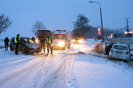 Wypadek koło Komorowa Żuławskiego