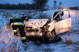 Wypadek koło Komorowa Żuławskiego
