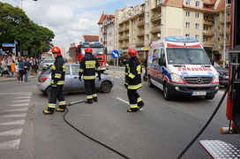 Wypadek: motocyklista uderzył w auto