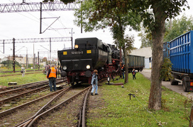 Niemiecki parowóz wypadł z torów