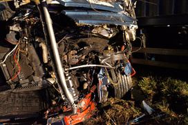 Kazimierzowo: ciężarówka w rowie