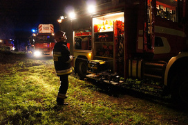 Nocny pożar na Polderowej