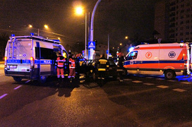 Golfem w słup - kierowca pijany!